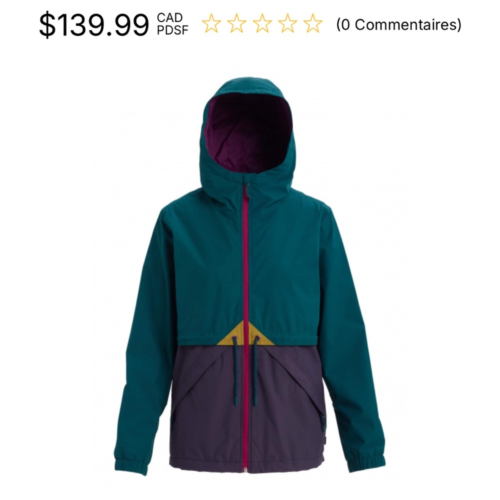 Burton Women's Narraway Jacket Teal and Purple